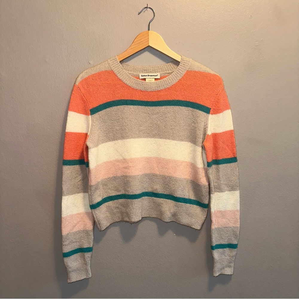 Cotton Emporium Colorful Striped Sweater